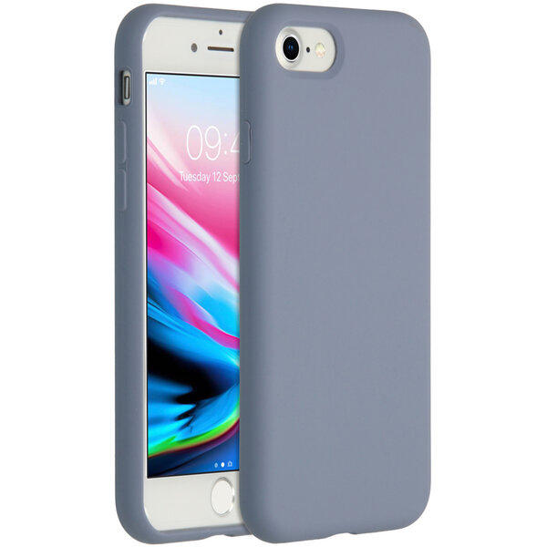 Accezz - Liquid Silicone Backcover voor Apple iPhone SE (2022 / 2020) / 8 / 7 - Lavender Grey