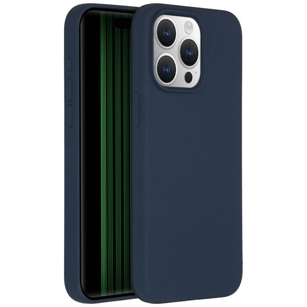 Accezz - Liquid Silicone Backcover voor Apple iPhone 15 Pro Max - Dark Blue