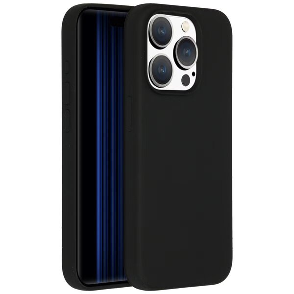 Accezz - Liquid Silicone Backcover voor Apple iPhone 15 Pro - Black