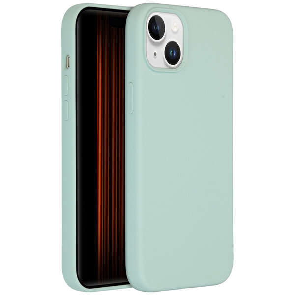 Accezz - Liquid Silicone Backcover voor Apple iPhone 15 Plus - Sky Blue
