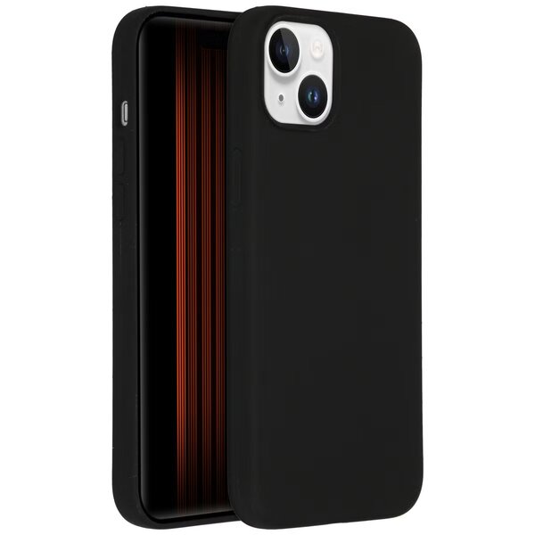 Accezz - Liquid Silicone Backcover voor Apple iPhone 15 Plus - Black