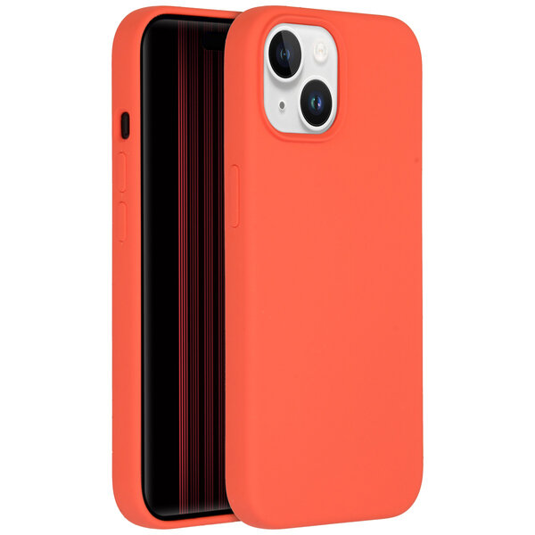 Accezz - Liquid Silicone Backcover voor Apple iPhone 15 - Nectarine