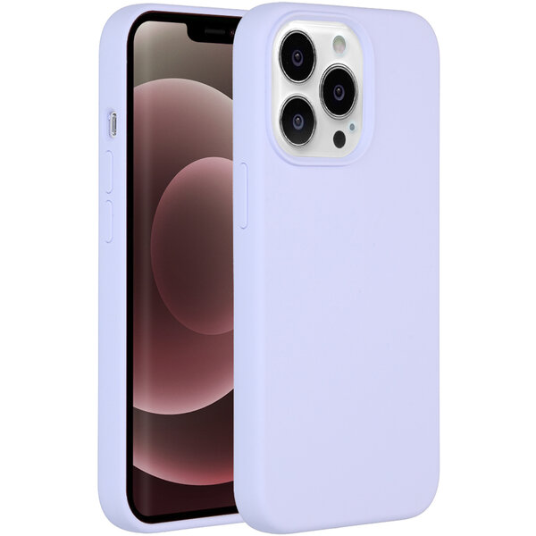 Accezz - Liquid Silicone Backcover voor Apple iPhone 13 Pro Max - Purple