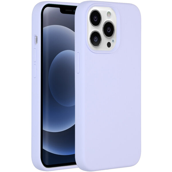 Accezz - Liquid Silicone Backcover voor Apple iPhone 13 Pro - Purple