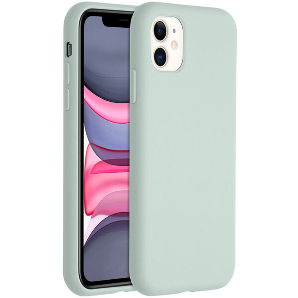 Accezz - Liquid Silicone Backcover voor Apple iPhone 11 - Sky Blue