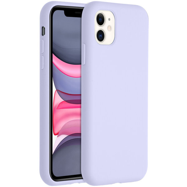 Accezz - Liquid Silicone Backcover voor Apple iPhone 11 - Purple