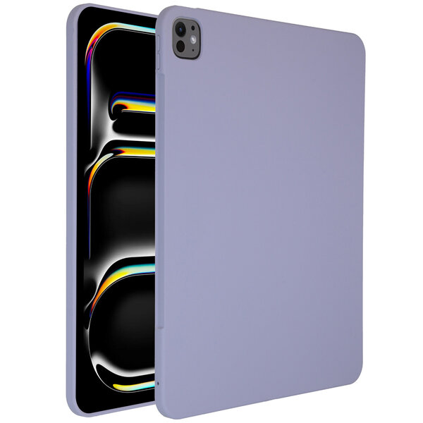 Accezz - Liquid Silicone Backcover met penhouder voor Apple iPad Pro 13 (2024) M4 - Lila