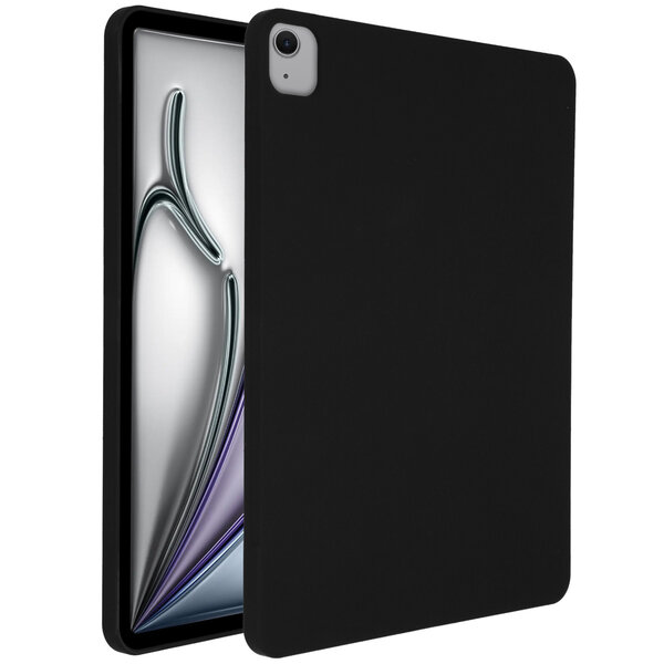 Accezz - Liquid Silicone Backcover met penhouder voor Apple iPad Air 13 inch (2025) M3 / (2024) M2 - Black