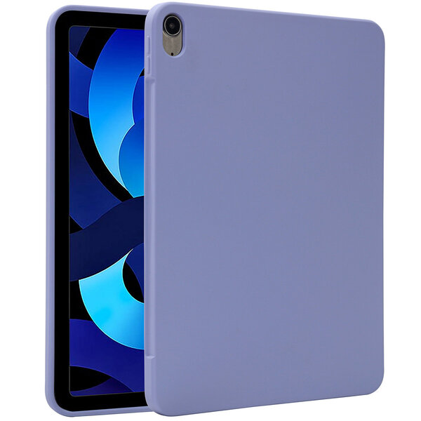 Accezz - Liquid Silicone Backcover met penhouder voor Apple iPad Air 11 inch (2025) M3 / (2024) M2 / Air 5 (2022) / Air 4 (2020) - Lila