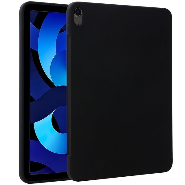 Accezz - Liquid Silicone Backcover met penhouder voor Apple iPad Air 11 inch (2025) M3 / (2024) M2 / Air 5 (2022) / Air 4 (2020) - Black