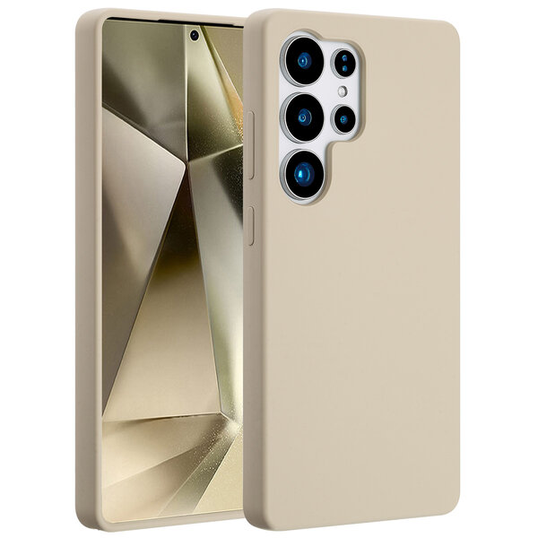 Accezz - Liquid Silicone Backcover met MagSafe voor Samsung Galaxy S25 Ultra - Stone