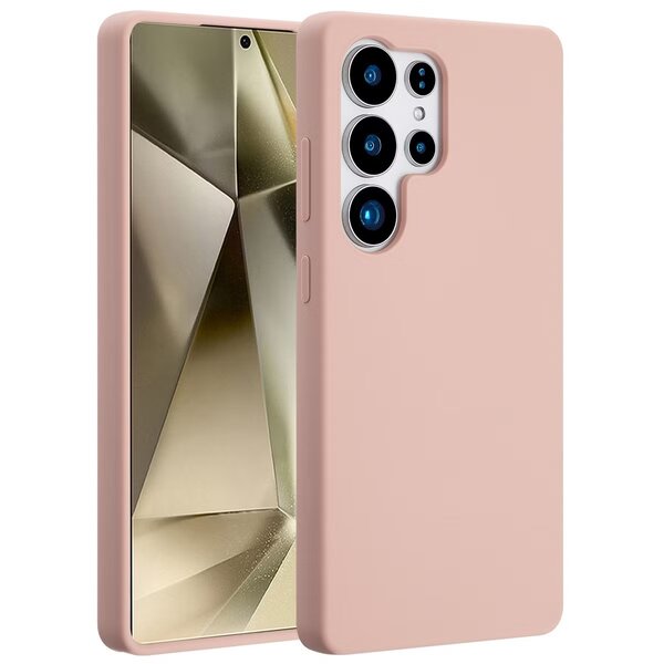 Accezz - Liquid Silicone Backcover with MagSafe for Samsung Galaxy S25 Ultra - Pink