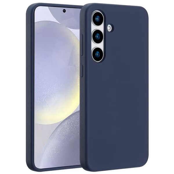 Accezz - Liquid Silicone Backcover met MagSafe voor Samsung Galaxy S25 Plus - Dark Blue