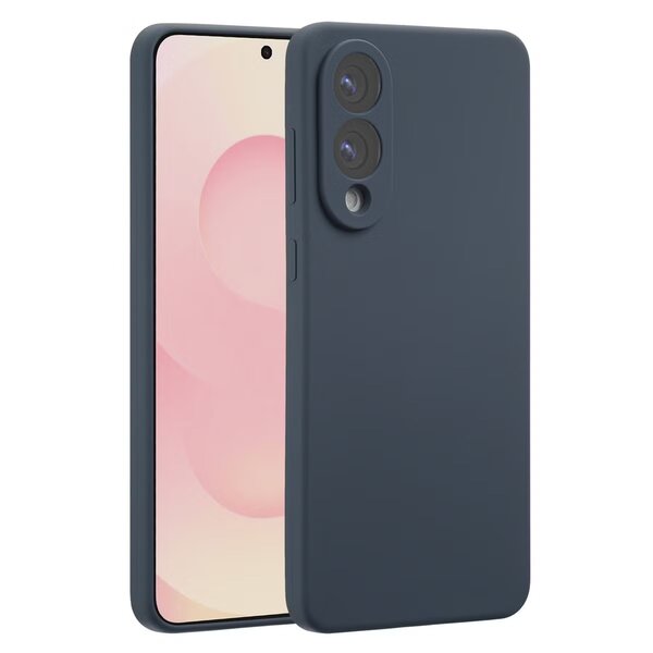 Accezz - Liquid Silicone Backcover met MagSafe voor Samsung Galaxy S25 Edge - Dark Blue