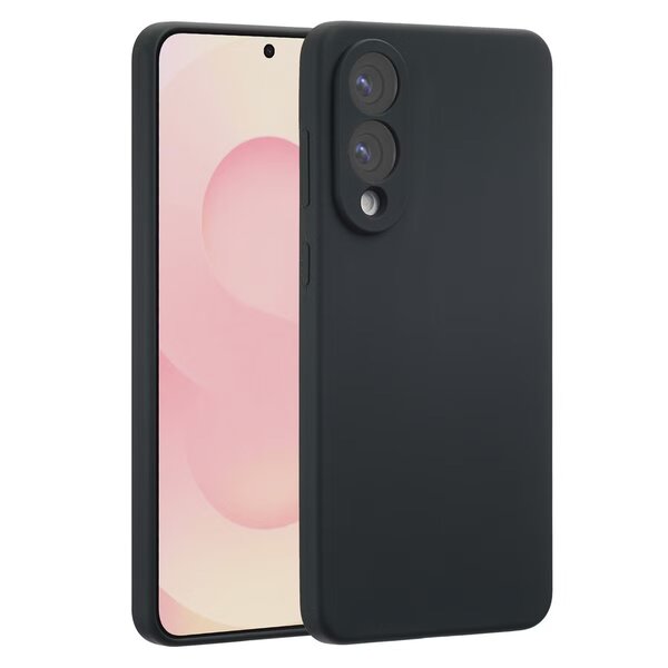 Accezz - Liquid Silicone Backcover met MagSafe voor Samsung Galaxy S25 Edge - Black