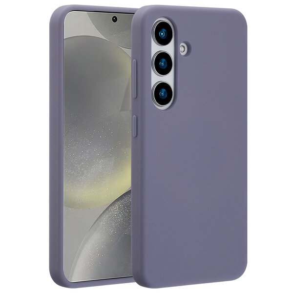Accezz - Liquid Silicone Backcover met MagSafe voor Samsung Galaxy S25 - Lavender Grey