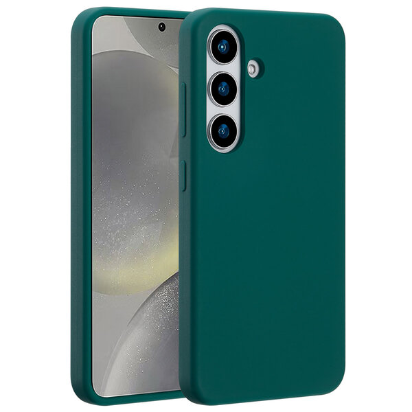 Accezz - Liquid Silicone Backcover met MagSafe voor Samsung Galaxy S25 - Forest Green