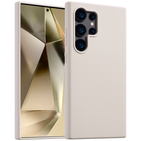 Accezz - Liquid Silicone Backcover met MagSafe voor Samsung Galaxy S24 Ultra - Stone