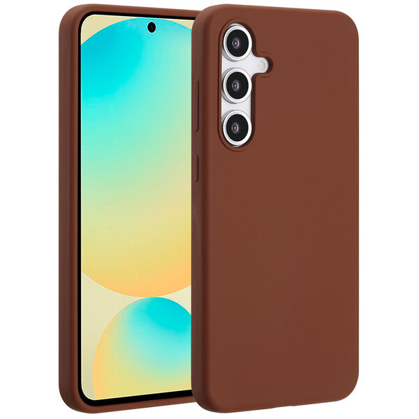 Accezz - Liquid Silicone Backcover met MagSafe voor Samsung Galaxy S24 FE - New Tea Brown