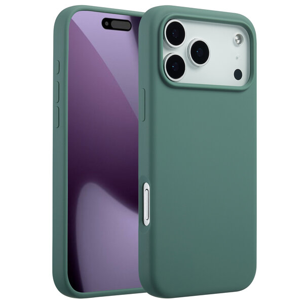 Accezz - Liquid Silicone Backcover avec MagSafe pour Apple iPhone 17 Pro Max - Dark Green