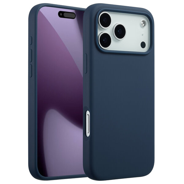 Accezz - Liquid Silicone Backcover avec MagSafe pour Apple iPhone 17 Pro Max - Dark Blue