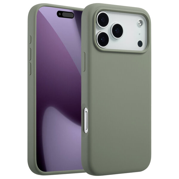 Accezz - Liquid Silicone Backcover met MagSafe voor Apple iPhone 17 Pro Max - Cooper Green