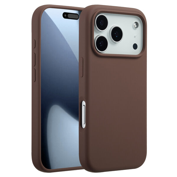 Accezz - Liquid Silicone Backcover met MagSafe voor Apple iPhone 17 Pro - New Tea Brown