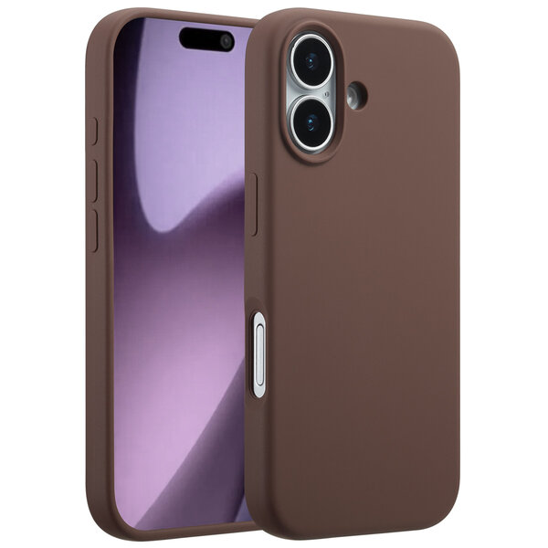 Accezz - Liquid Silicone Backcover met MagSafe voor Apple iPhone 17 - New Tea Brown