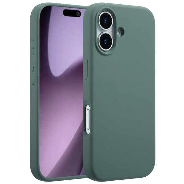 Accezz - Liquid Silicone Backcover met MagSafe voor Apple iPhone 17 - Dark Green