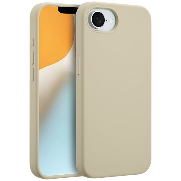 Accezz - Liquid Silicone Backcover avec MagSafe pour Apple iPhone 16e - Stone