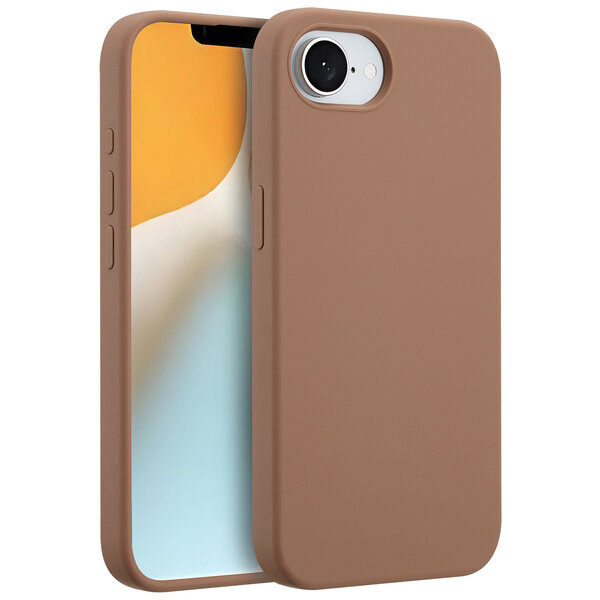 Accezz - Liquid Silicone Backcover met MagSafe voor Apple iPhone 16e - Light Brown