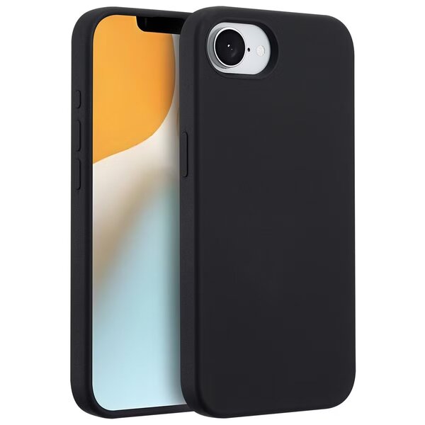 Accezz - Liquid Silicone Backcover met MagSafe voor Apple iPhone 16e - Black