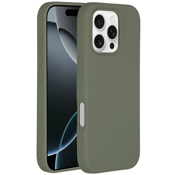 Accezz - Liquid Silicone Backcover avec MagSafe pour Apple iPhone 16 Pro Max - Cooper Green