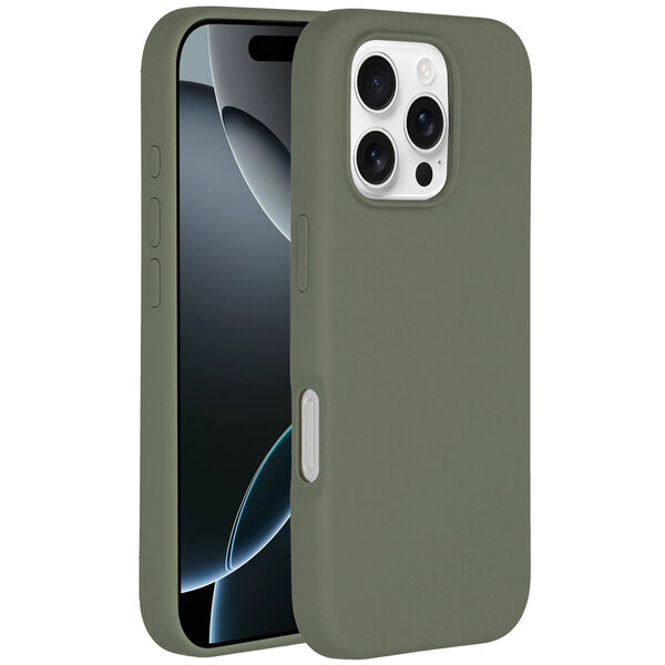 Accezz - Liquid Silicone Backcover with MagSafe for Apple iPhone 16 Pro - Cooper Green