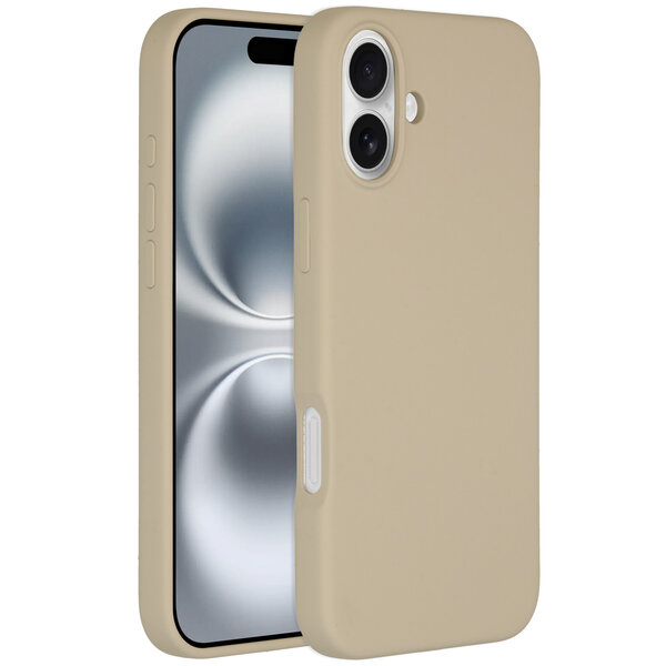 Accezz - Liquid Silicone Backcover met MagSafe voor Apple iPhone 16 Plus - Stone