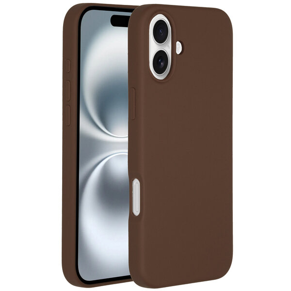Accezz - Liquid Silicone Backcover met MagSafe voor Apple iPhone 16 Plus - New Tea Brown