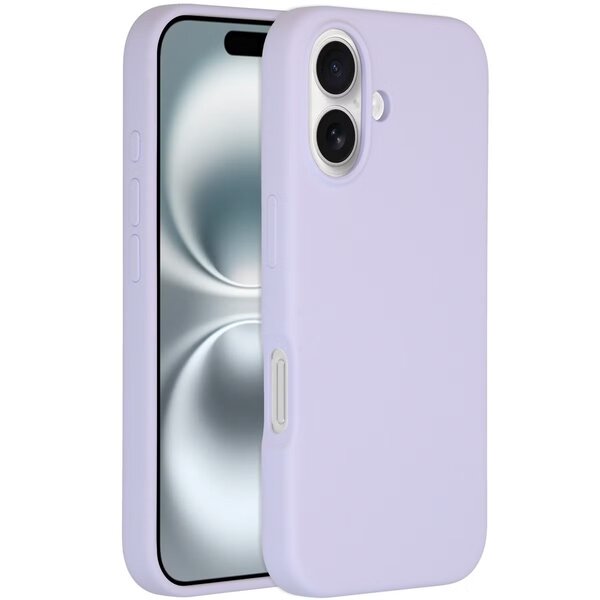 Accezz - Liquid Silicone Backcover met MagSafe voor Apple iPhone 16 - Purple