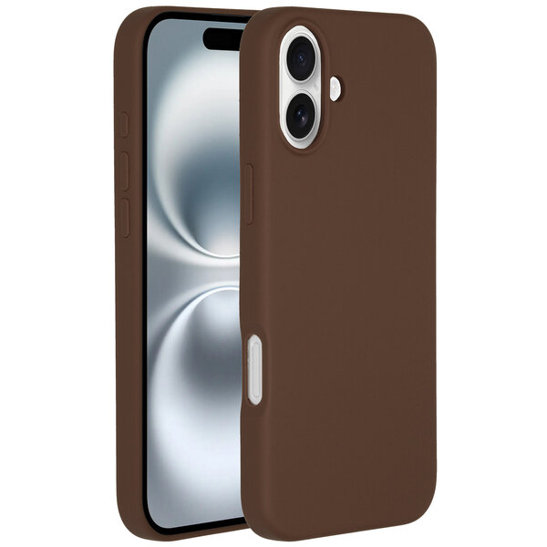 Accezz - Liquid Silicone Backcover met MagSafe voor Apple iPhone 16 - New Tea Brown