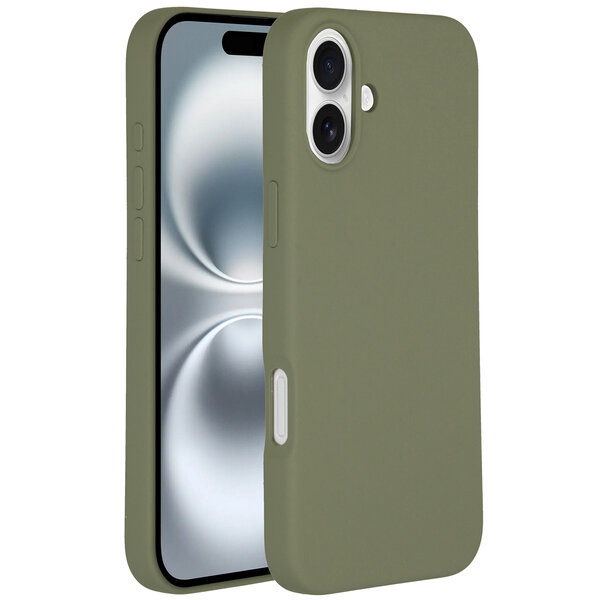 Accezz - Liquid Silicone Backcover met MagSafe voor Apple iPhone 16 - Cooper Green