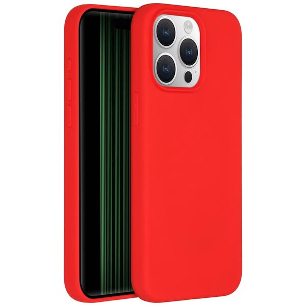 Accezz - Liquid Silicone Backcover avec MagSafe pour Apple iPhone 15 Pro Max - Red