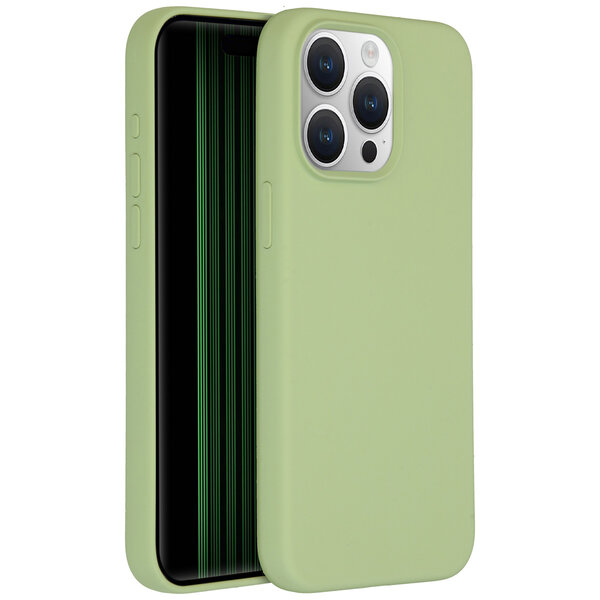 Accezz - Liquid Silicone Backcover met MagSafe voor Apple iPhone 15 Pro Max - Green