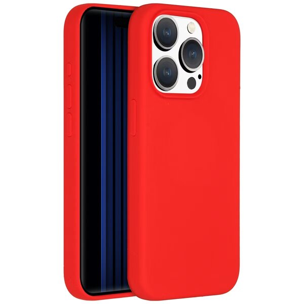 Accezz - Liquid Silicone Backcover met MagSafe voor Apple iPhone 15 Pro - Red