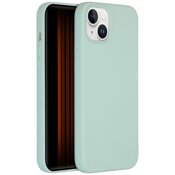 Accezz - Liquid Silicone Backcover met MagSafe voor Apple iPhone 15 Plus - Sky Blue