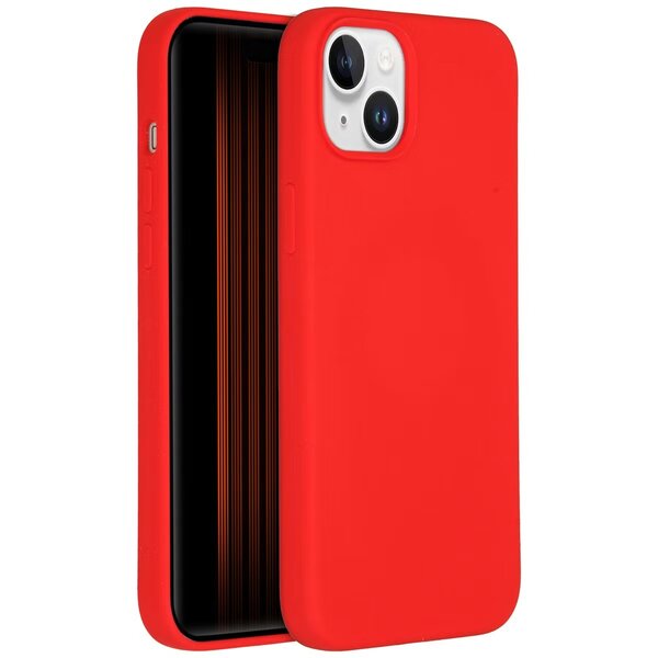 Accezz - Liquid Silicone Backcover avec MagSafe pour Apple iPhone 15 Plus - Red