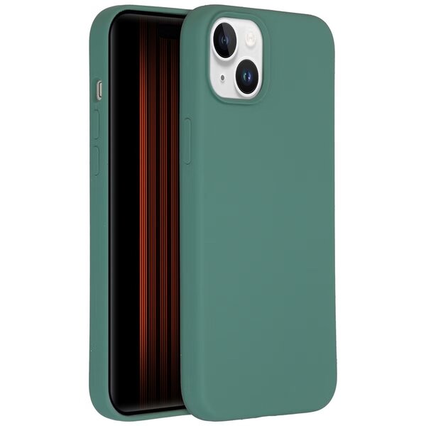 Accezz - Liquid Silicone Backcover met MagSafe voor Apple iPhone 15 Plus - Dark Green