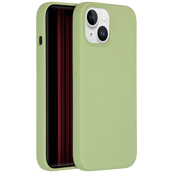 Accezz - Liquid Silicone Backcover met MagSafe voor Apple iPhone 15 - Green