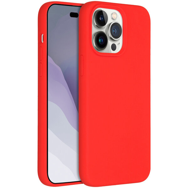 Accezz - Liquid Silicone Backcover met MagSafe voor Apple iPhone 14 Pro Max - Red