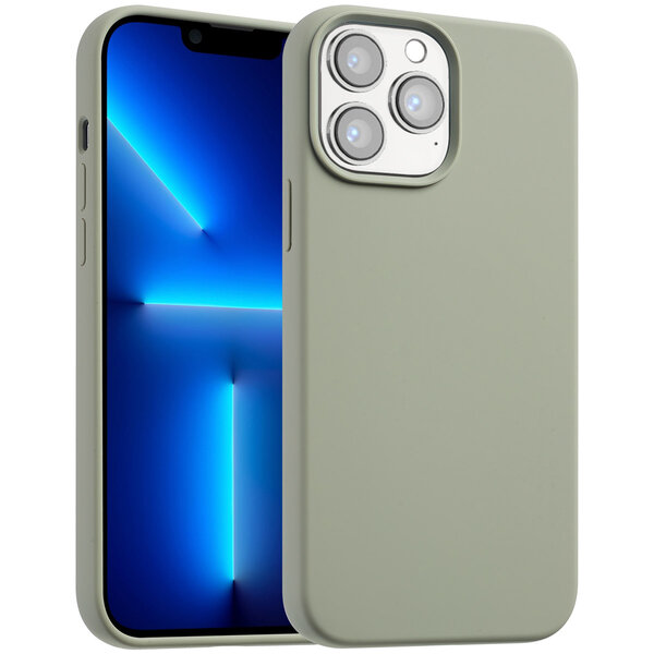 Accezz - Liquid Silicone Backcover met MagSafe voor Apple iPhone 13 Pro Max - Cooper Green