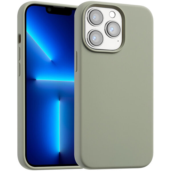 Accezz - Liquid Silicone Backcover met MagSafe voor Apple iPhone 13 Pro - Cooper Green