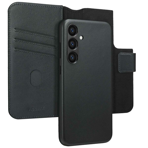 Accezz - Leather Bookcase 2-in-1 met MagSafe voor Samsung Galaxy S23 FE - Onyx Black